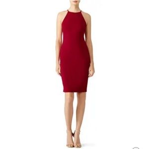 4 SLATE & WILLOW HALTER DRESS RED
